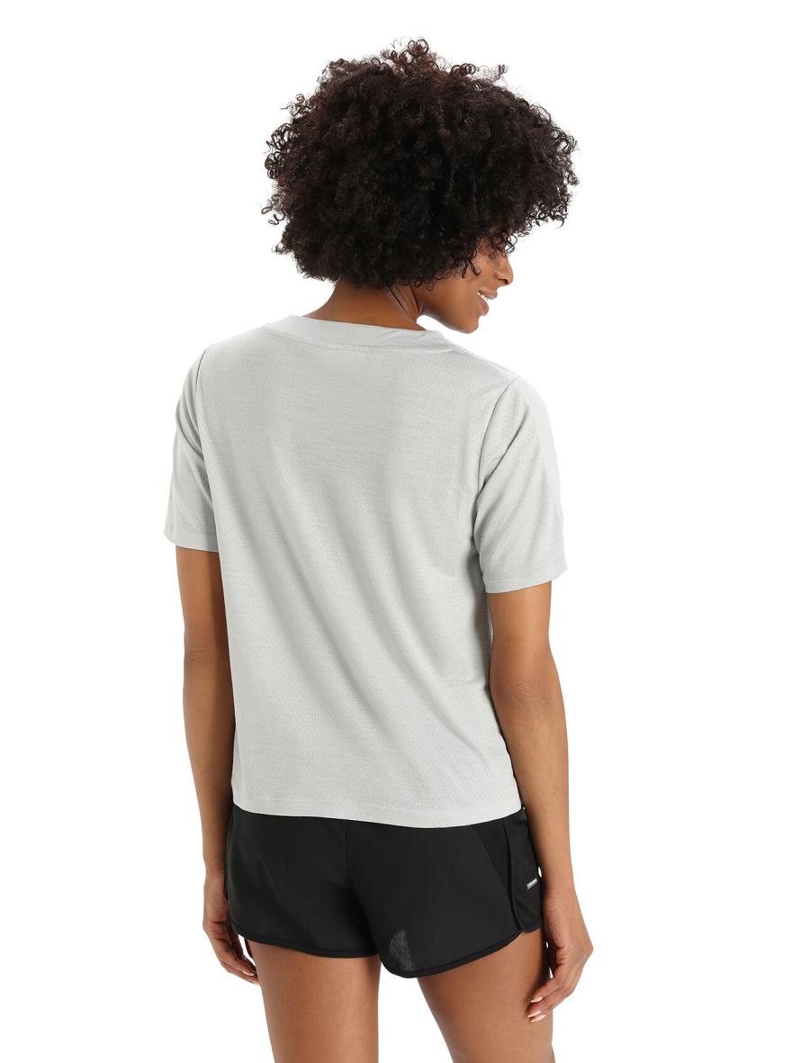 Ether Icebreaker ZoneKnit™ Merino Short Sleeve Boxy Women's T Shirts | AU 1587GSOL